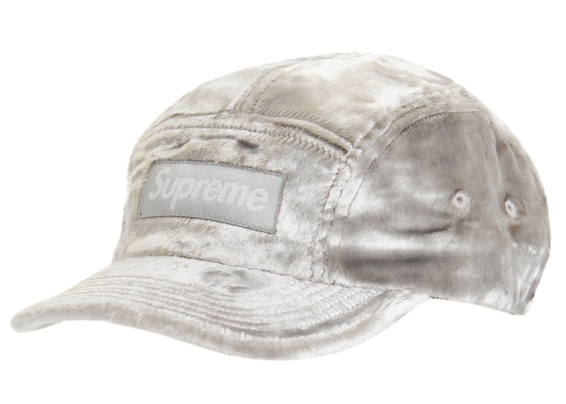 Supreme Crushed Velvet Camp Cap 'Grey'