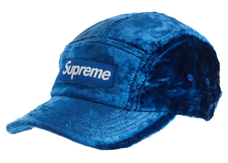 Buy Supreme Gorra Camp de Terciopelo Aplastado 'Royal'