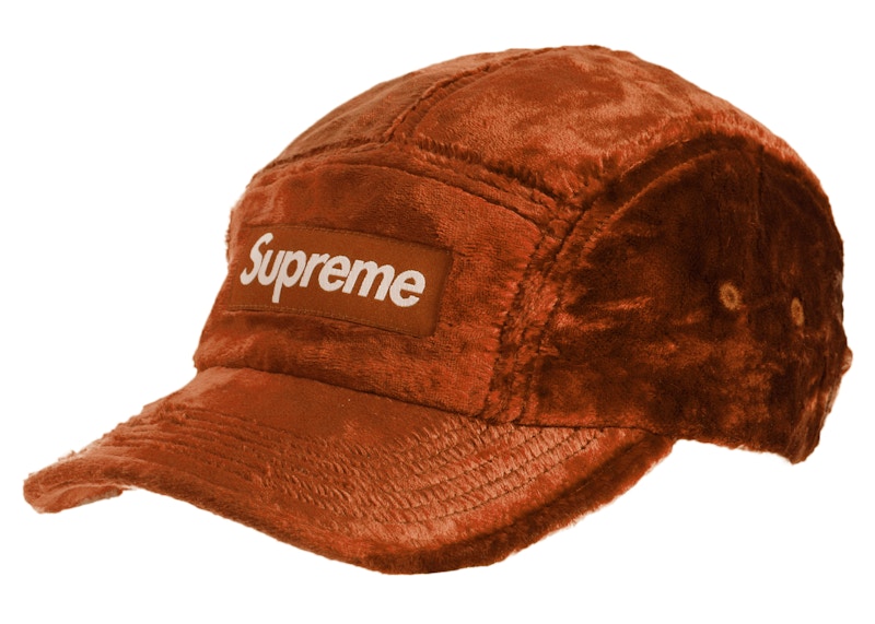 Buy Supreme Gorra Camp de Terciopelo Aplastado 'Rust'