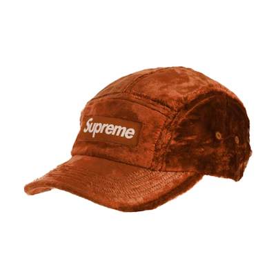 Supreme Crushed Velvet Camp Cap 'Rust'