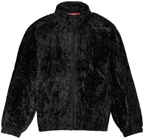 supreme-crushed-velvet-track-jacket-black