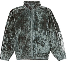 Supreme Crushed Velvet Track Jacket Olive Supreme Crushed Velvet Track Jacket Olive