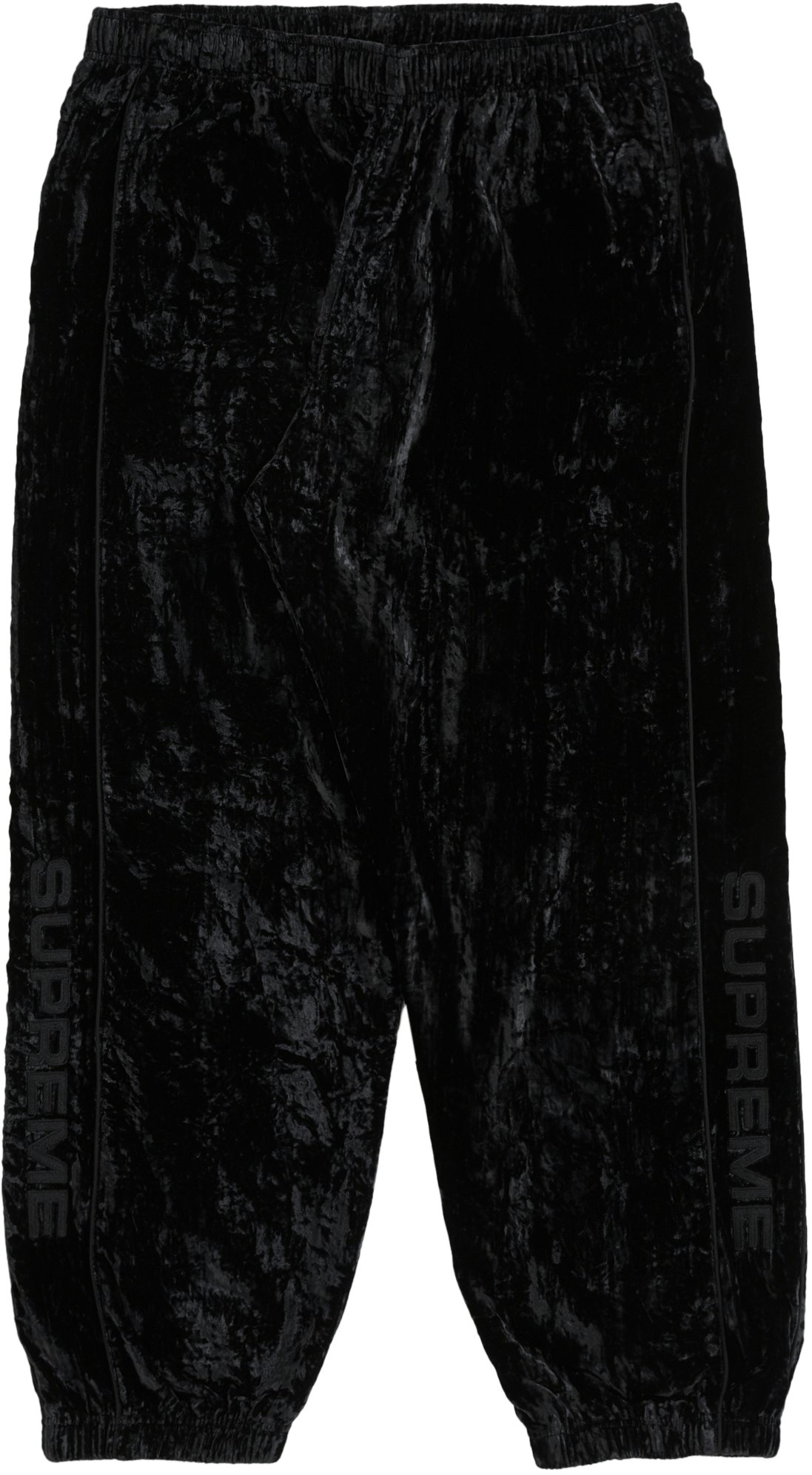 Buy Supreme Crushed Velvet Track Pant Black - Novelship Buy Supreme Crushed Velvet Track Pant Black - Novelship