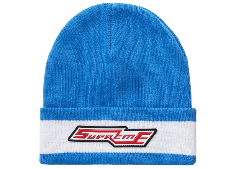 Buy Supreme Cuff Stripe Beanie Biru Terang