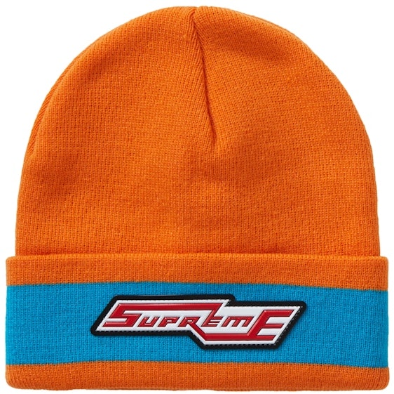 supreme-cuff-stripe-beanie-orange