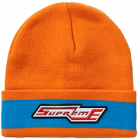 Supreme Cuff Stripe Beanie Orange Supreme Cuff Stripe Beanie Orange