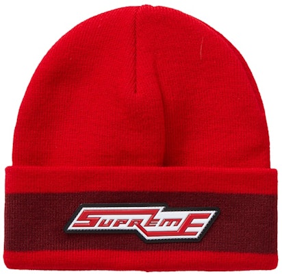 Supreme 红色条纹袖口针织帽 Buy Supreme 红色条纹袖口针织帽