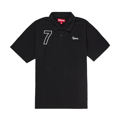 Supreme Cursive Polo Black
