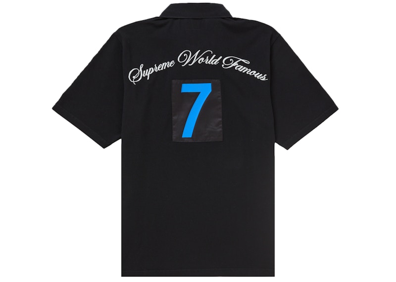 Order Supreme 草寫標誌黑色 Polo 衫
