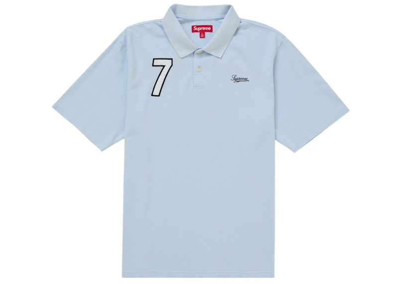 Supreme Cursive Polo Light Blue