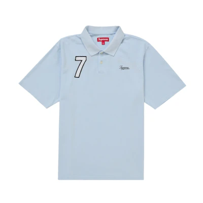 Supreme Cursive Polo Light Blue