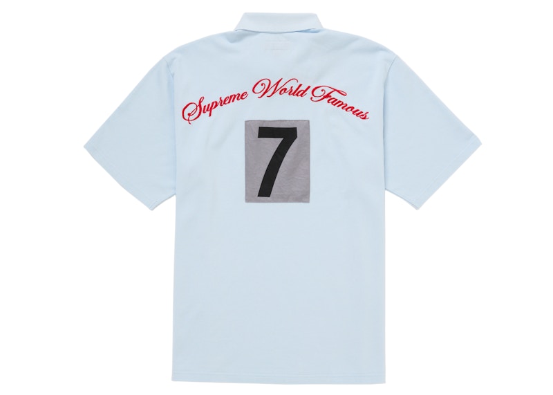 Order Supreme 草寫徽標淺藍色 Polo 衫