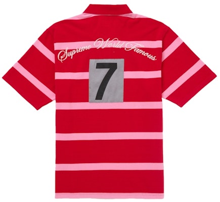 Supreme Cursive Polo Red Stripe Order Supreme Cursive Polo Red Stripe