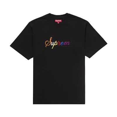 Supreme Cursive S/S Top Black