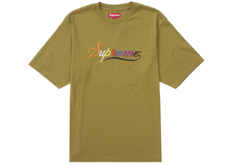 Supreme Cursive S/S Top Dusty Olive