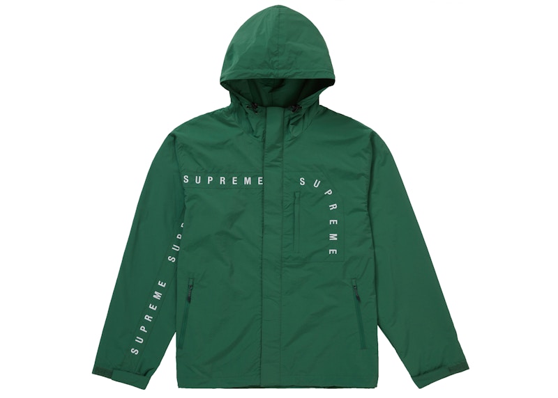 Supreme Curve Logos Ripstop Jacket Olive