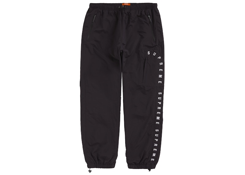 Buy シュプリーム カーブ ロゴ リップストップ パンツ (黒)
