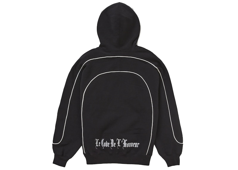 Supreme Curve Piping Hooded Sweatshirt Black 圖 2