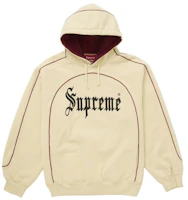 Supreme Curve Piping Hooded Sweatshirt Natural Supreme Curve Piping Hooded Sweatshirt Natural