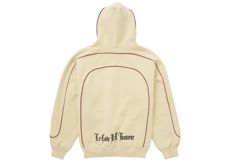 Supreme Curve Piping Hooded Sweatshirt Natural 圖 2