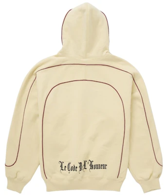 Supreme Curve Piping Hooded Sweatshirt Natural Order Supreme Curve Piping Hooded Sweatshirt Natural