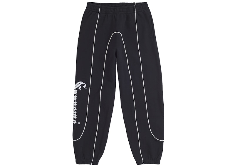 Supreme Curve Piping Sweatpant Black