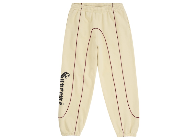 Supreme Curve Piping Sweatpant Natural