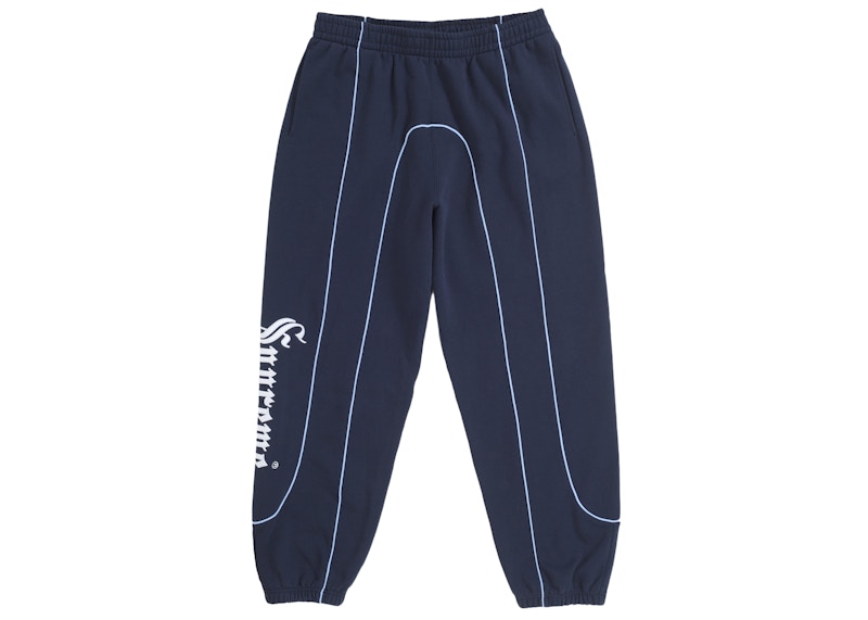 Supreme Curve Piping Sweatpant Navy