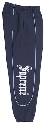 Supreme Curve Piping Sweatpant Navy Order Supreme Curve Piping Sweatpant Navy