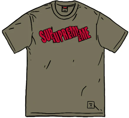 Supreme Camiseta Logo Cortado S/S Verde Oliva Buy Supreme Camiseta Logo Cortado S/S Verde Oliva