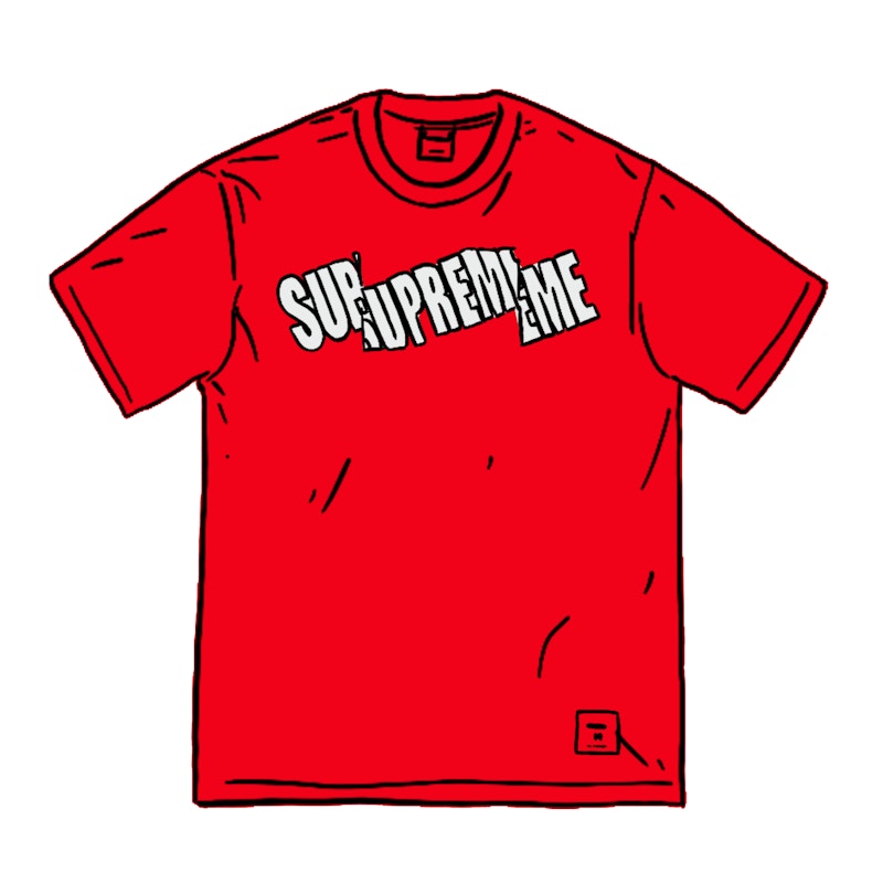 Buy Supreme Kaos Logo Potong S/S Merah