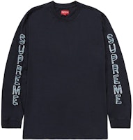 Supreme Cut Out L/S Top Washed Navy