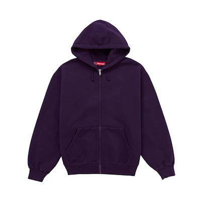 Supreme Cut Out Zip Up Hooded Sweatshirt Dark Purple