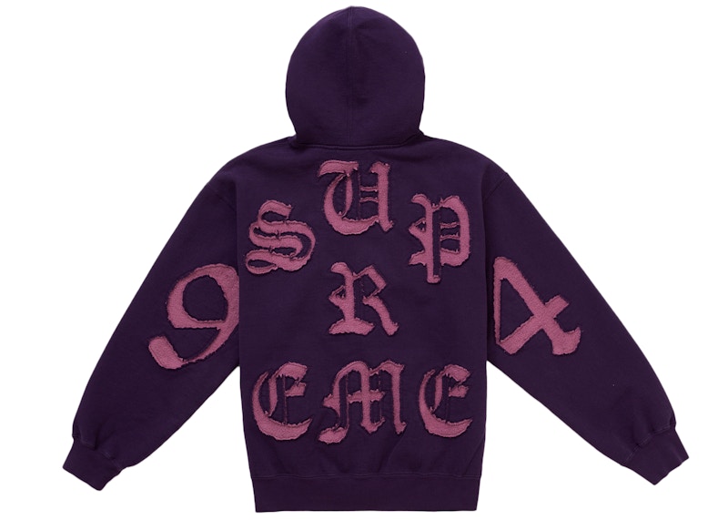 Supreme Cut Out Zip Up Hooded Sweatshirt Dark Purple 圖 2