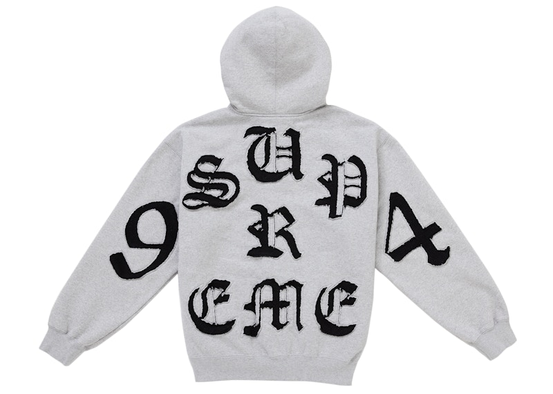 Supreme Cut Out Zip Up Hooded Sweatshirt Heather Grey 圖 2