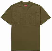 Supreme Cutout Logo S/S Top Olive Supreme Cutout Logo S/S Top Olive