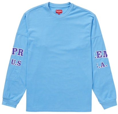 Supreme Cutout Sleeves L/S Top Blue Buy Supreme Cutout Sleeves L/S Top Blue