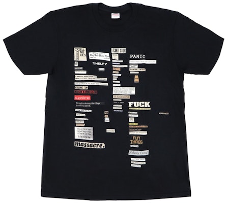 Supreme 黑色剪裁T恤 Buy Supreme 黑色剪裁T恤