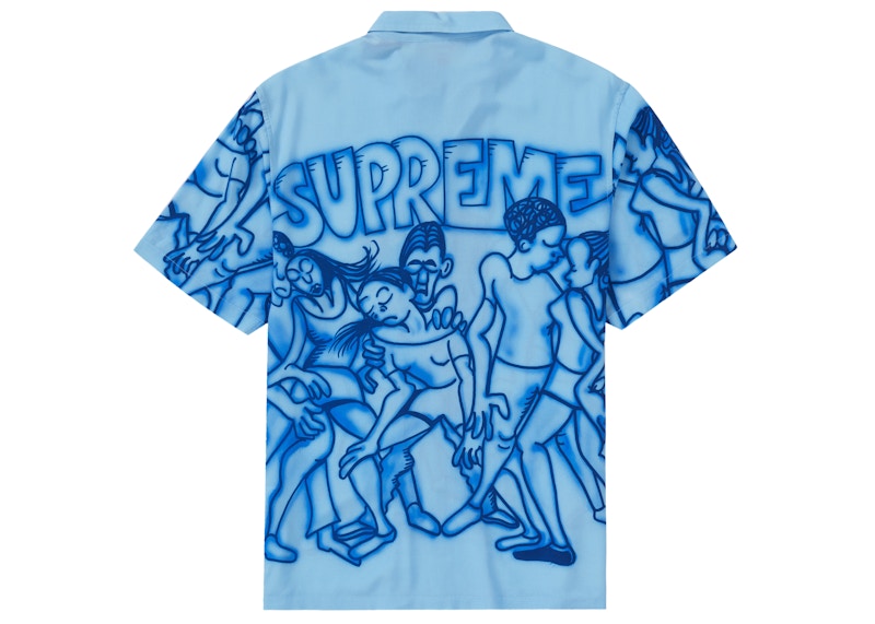 Supreme Dancing Rayon S/S Shirt Light Blue 圖 2