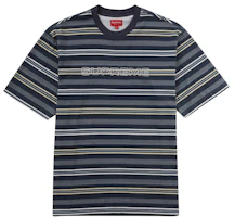 Supreme Dash Stripe S/S Top Navy Supreme Dash Stripe S/S Top Navy