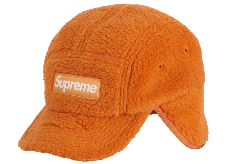 Buy シュプリーム深パイル耳当てキャンプキャップ (オレンジ)
