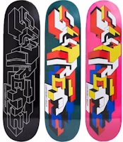 Supreme Delta Logo Skateboard Deck Black/Dark Green/ Magenta Set