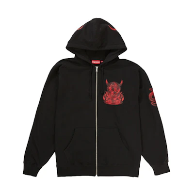Supreme Demon Zip Up Hooded Sweatshirt Black