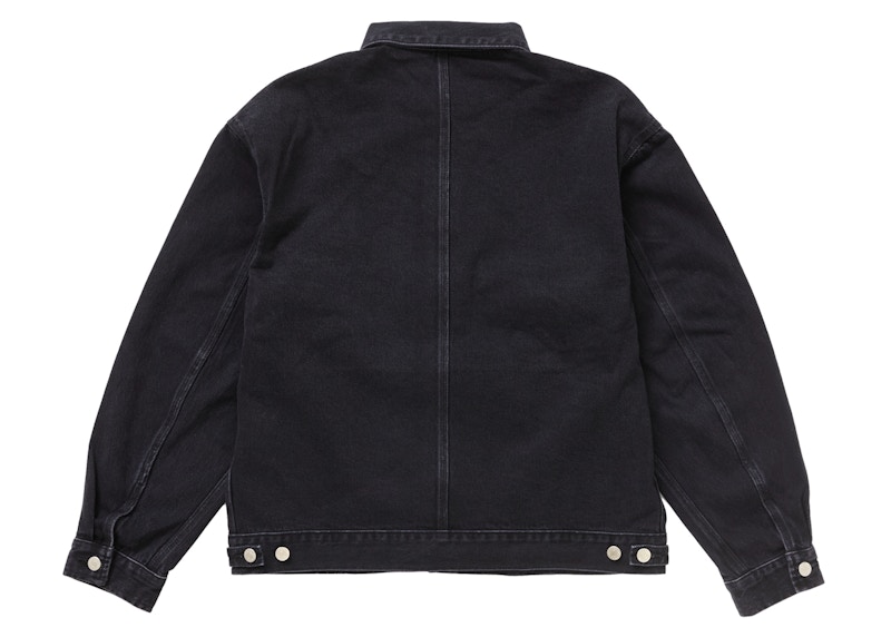 Order Supreme Jaket Denim Chore Trucker Hitam