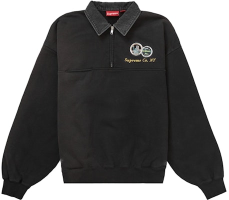 至高无上的牛仔領半拉鍊運動衫 黑色 Buy 至高无上的牛仔領半拉鍊運動衫 黑色