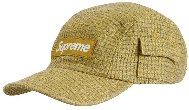 supreme-denim-ripstop-camp-cap-yellow