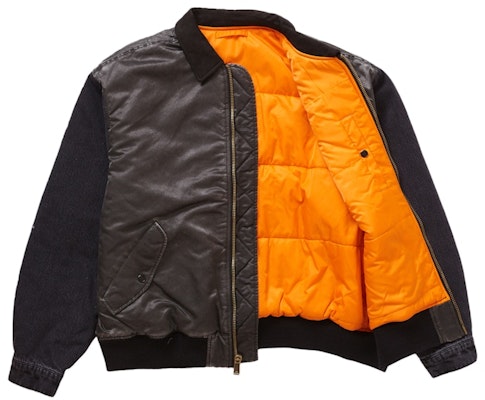 Supreme 丹寧袖MA-1 黑色 Order Supreme 丹寧袖MA-1 黑色