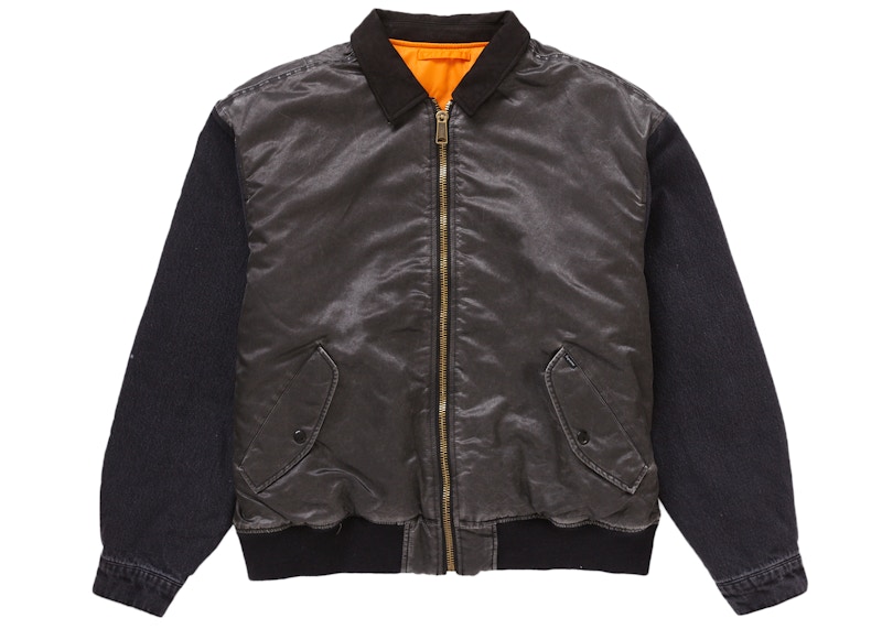 Lookbook Supreme 丹寧袖MA-1 黑色