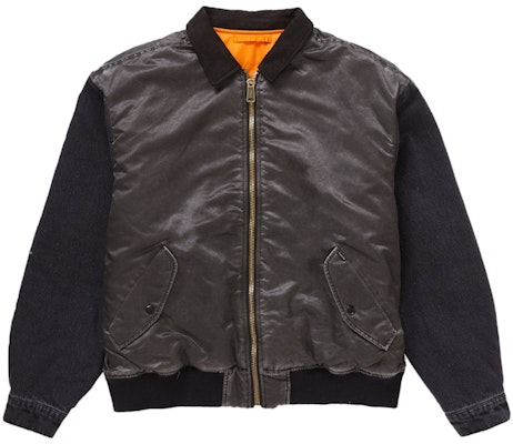 Supreme 丹寧袖MA-1 黑色 Lookbook Supreme 丹寧袖MA-1 黑色