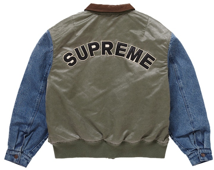supreme-denim-sleeve-ma-1-olive